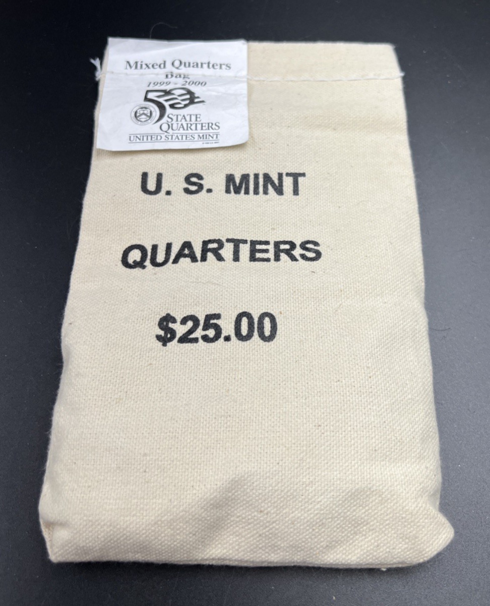 U.S. Mint Bag of 100 1999-2000 Mixed State Statehood Quarters BU UNC sk#c3