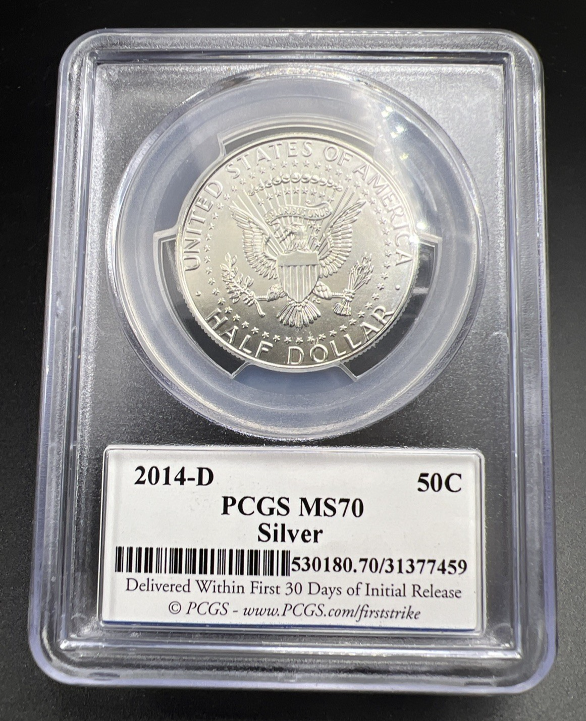 2014 D 50c Kennedy Silver Half Dollar Coin PCGS MS70 #495
