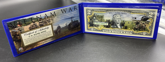 Vietnam War Colorized Enhanced 2017 A 2 Two Dollar Federal Reserve Note Unc #52