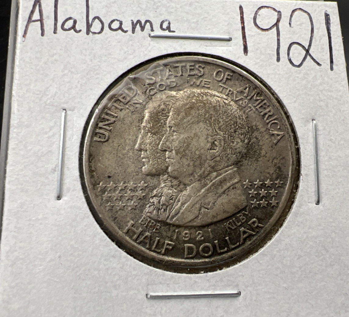 1921 50c Alabama Classic Commemorative Silver Half Dollar Coin XF EF Extra Fine