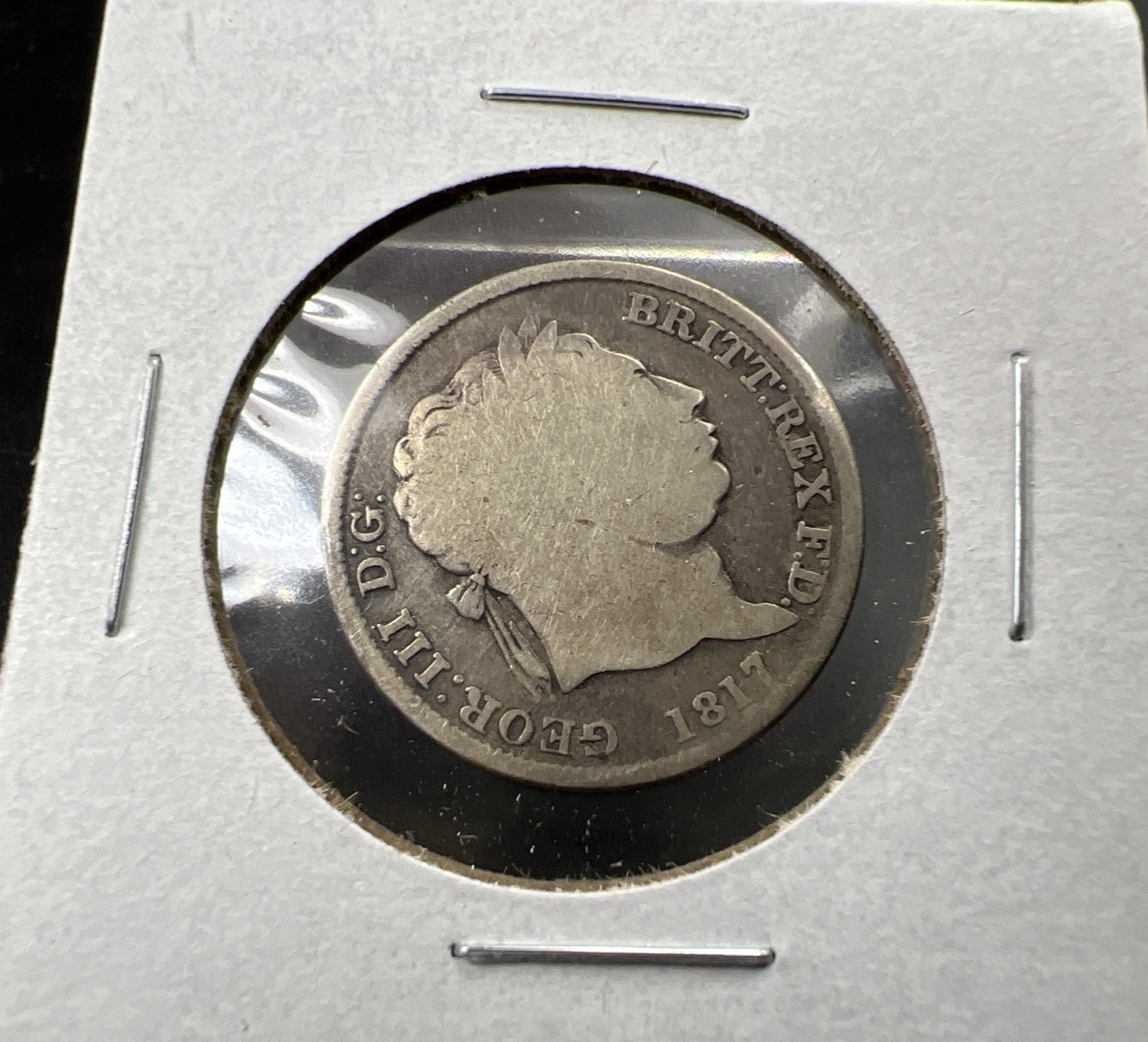 1817 UK United Kingdom 1 Schilling Silver Coin CH AG About Good / G
