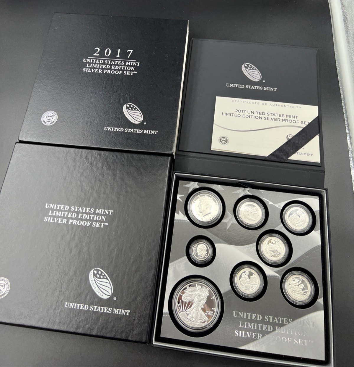 2017 Limited Edition US Silver Proof Set Complete w/ Box COA sk#A