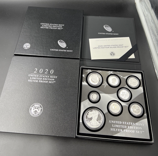 2020 Limited Edition US Silver Proof Set Complete w/ Box COA