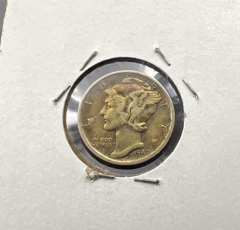 1942 S S/S 10c RPM Mercury Dime RPM West Variety Very Fine Circ Nice toning