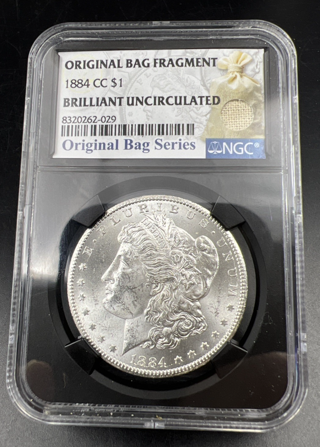 1884 CC Morgan Silver Eagle Dollar Coin NGC BU UNC Original Bag Fragment Series