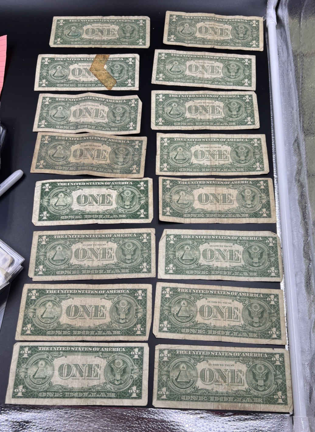 Lot of 16 VERY CIRC 1957 1935 $1 Dollar Silver Certificate Blue Seal Notes #81