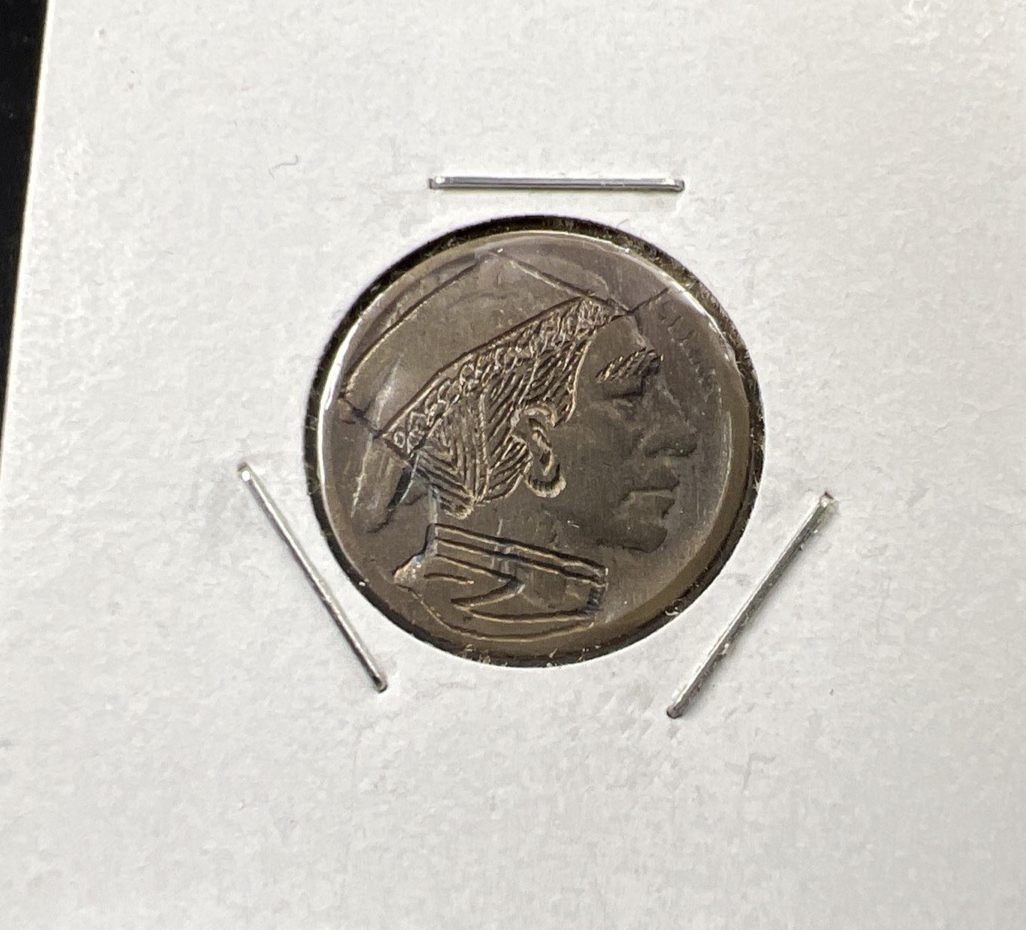 Hobo Buffalo Nickel Coin Modern Carving SKU#I