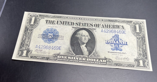 1923 $1 One Dollar Blue Seal Silver Certificate Choice VF Very Fine FR-237 #469