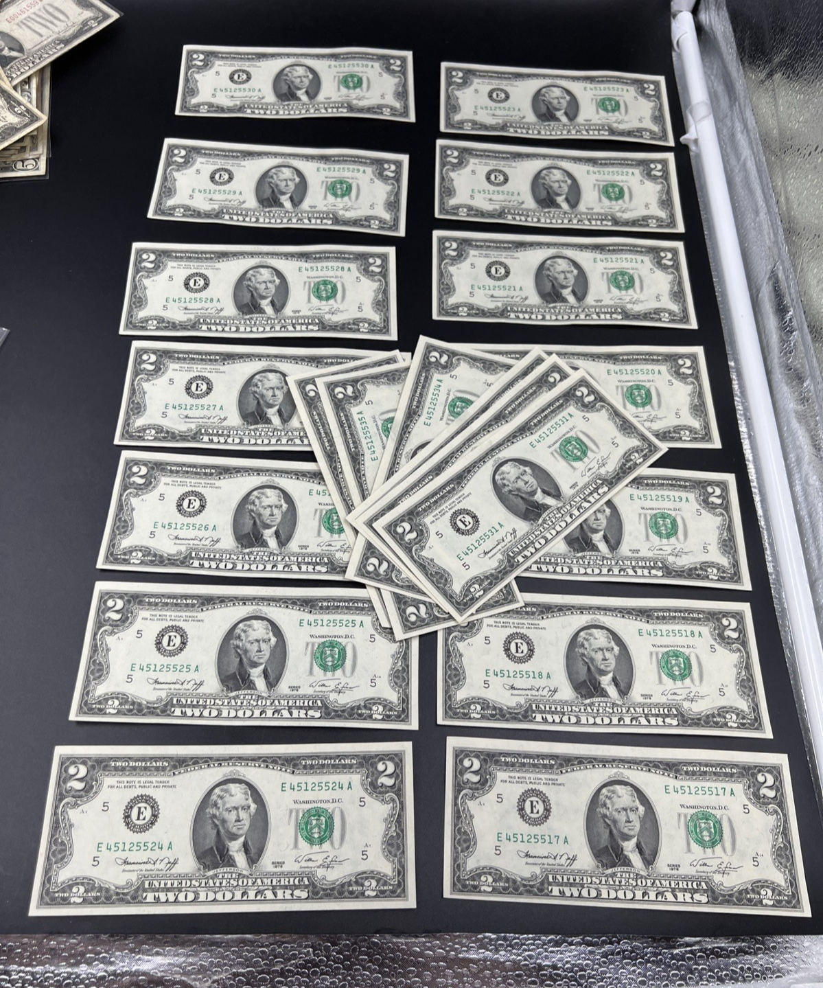 20 Consecutive 1976 $2 Two Dollar FRN Federal Reserve Notes CH AU / CU UNC #36