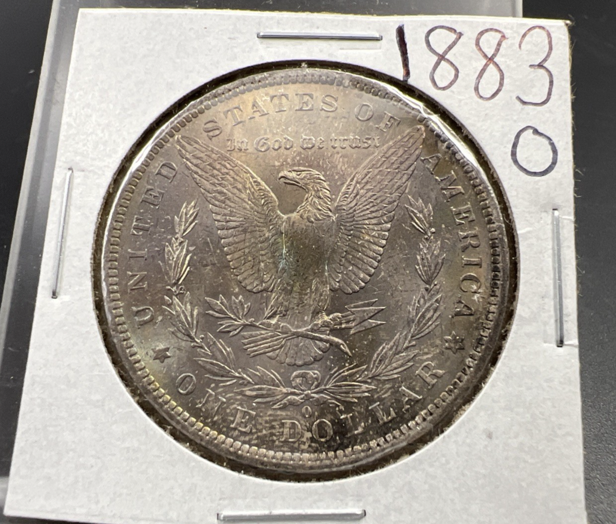 1883 O $1 Morgan Silver Dollar Coin CH BU Nice Toning Toner Reverse