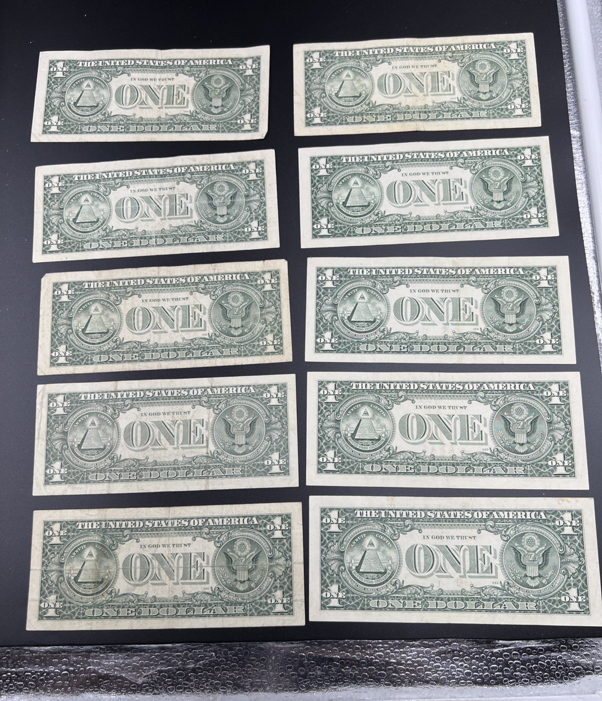 Lot of 10 1995 * $1 Star FRN Federal Reserve Notes VG + Circ #284