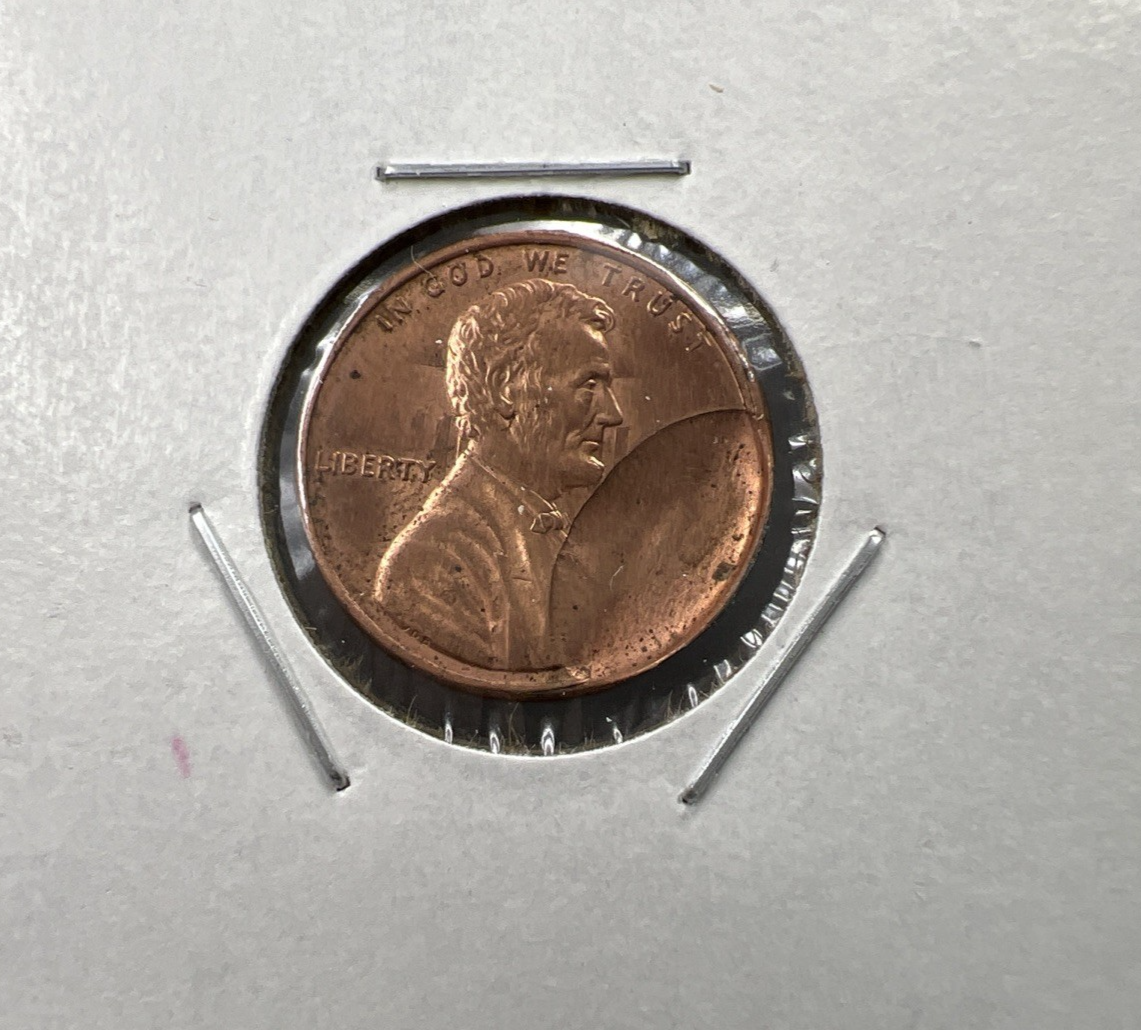 Lincoln Memorial Cent Penny Major Struck Through Obverse Error BU UNC RB #a