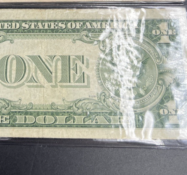 1935 D $1 One Dollar Wide Margin Variety Silver Certificate Fine Circ #76