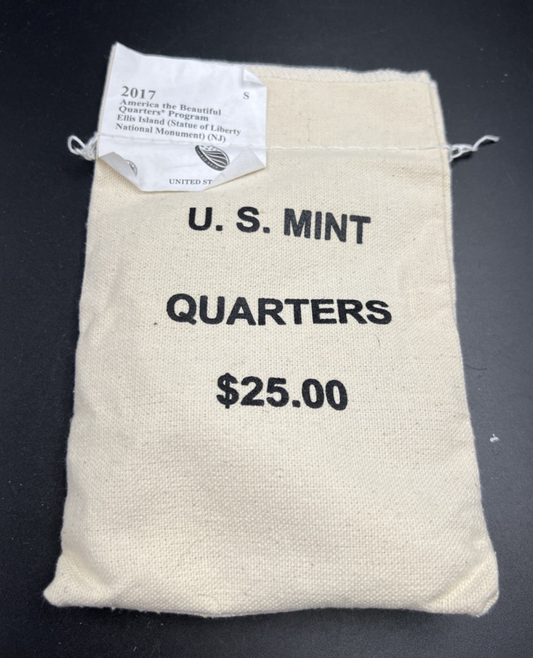 U.S. Mint Bag 100 2017 S 25c Ellis Island ATB Quarter Coins BU UNC