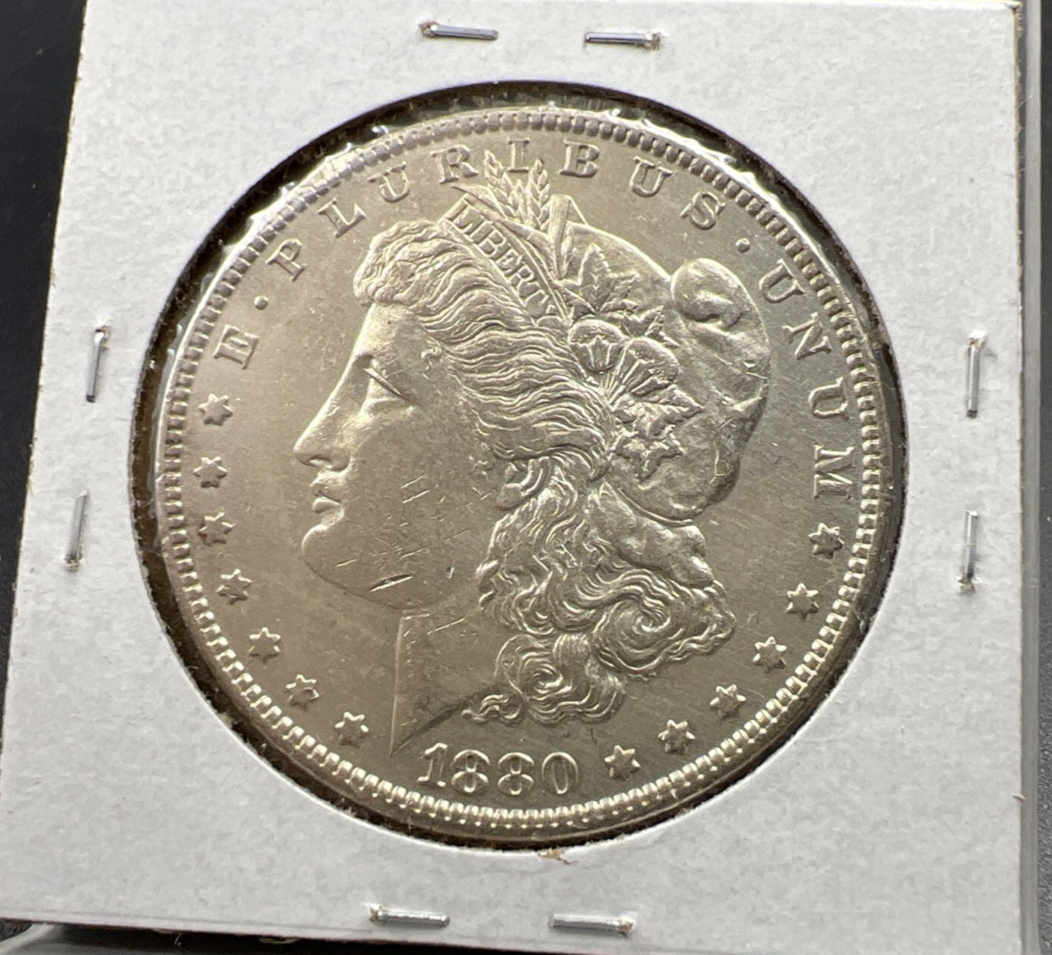1880 O Micro o $1 Morgan Silver Dollar Coin AU Details SK#A
