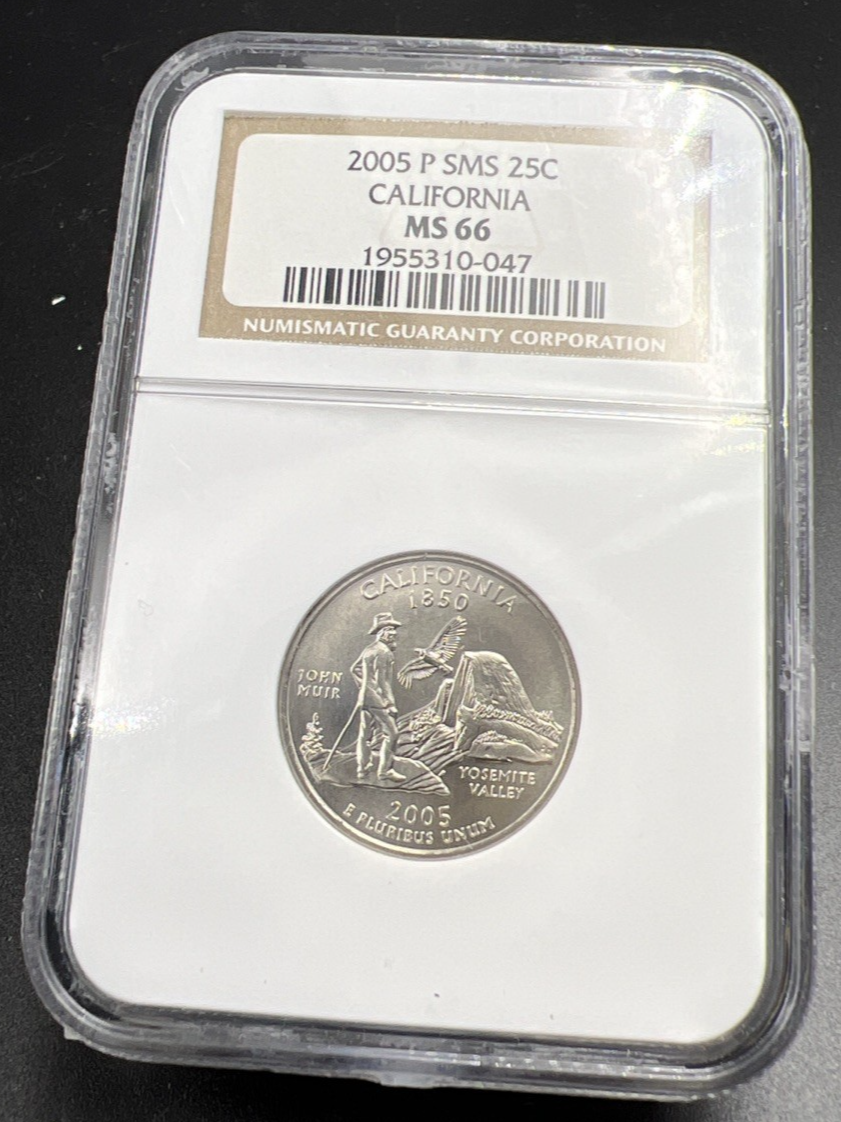 2005 P SMS 25c California State Statehood Quarter Coin MS66 NGC #047