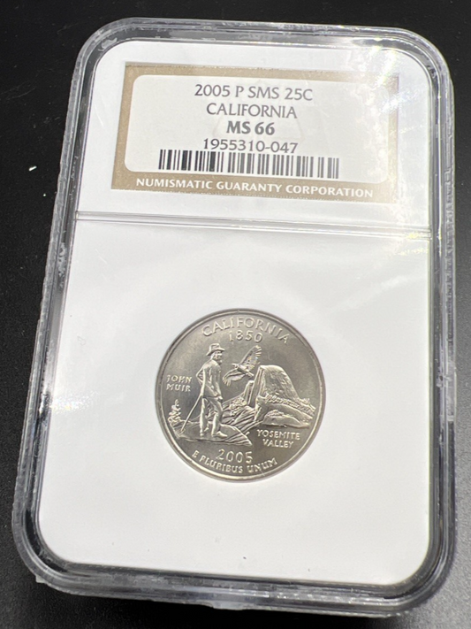 2005 P SMS 25c California State Statehood Quarter Coin MS66 NGC #047