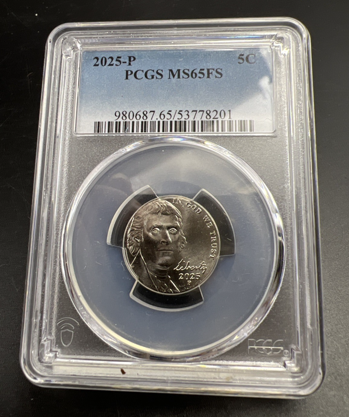 2025 P 5c Jefferson Nickel Coin PCGS MS65 Full Steps #201