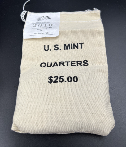 U.S. Mint Bag 100 2010 D Hot Springs Arkansas ATB Quarter Coins BU UNC