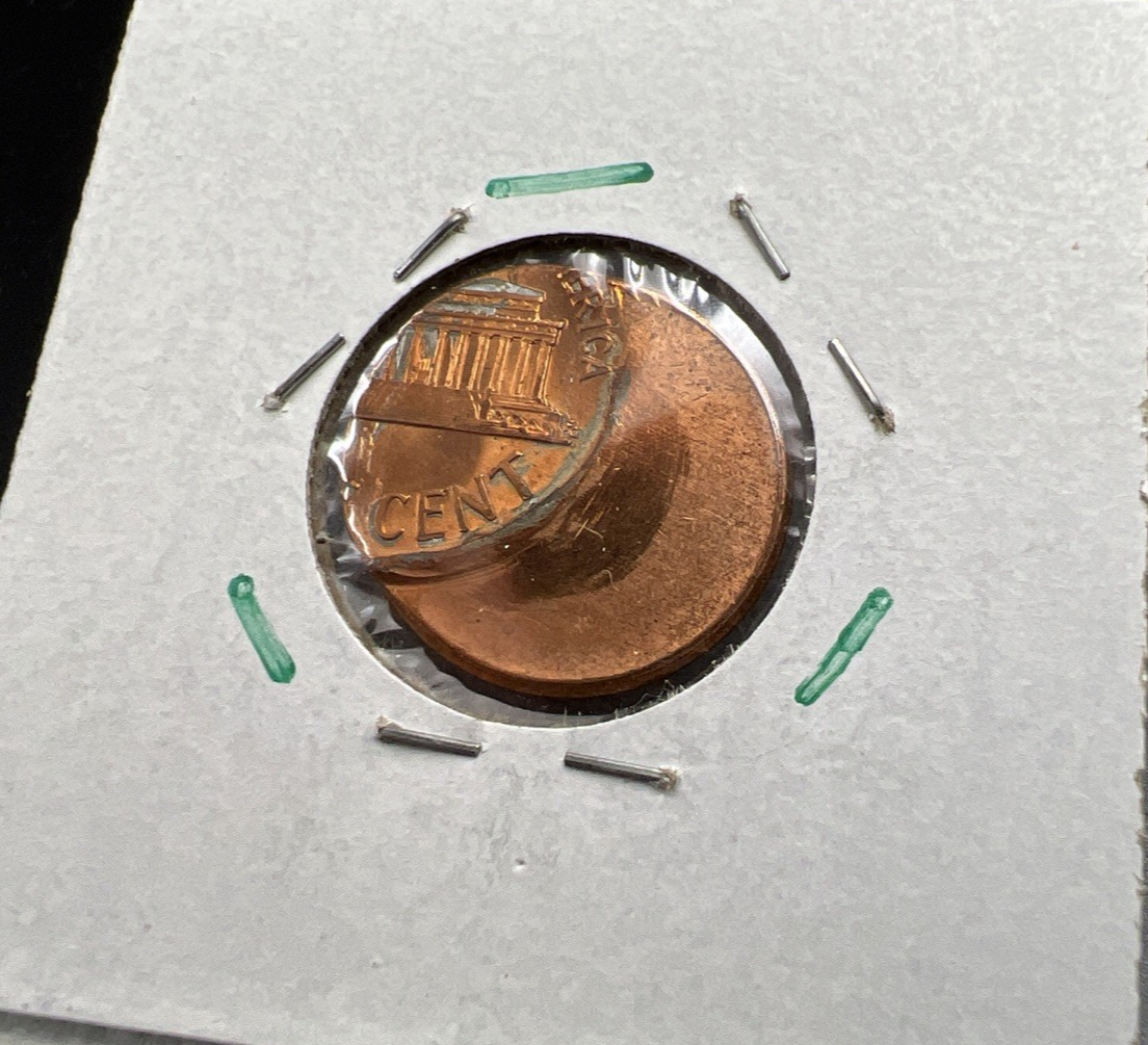 1989 1c Lincoln Memorial Cent Penny 65% Off Center BU UNC sk#3B