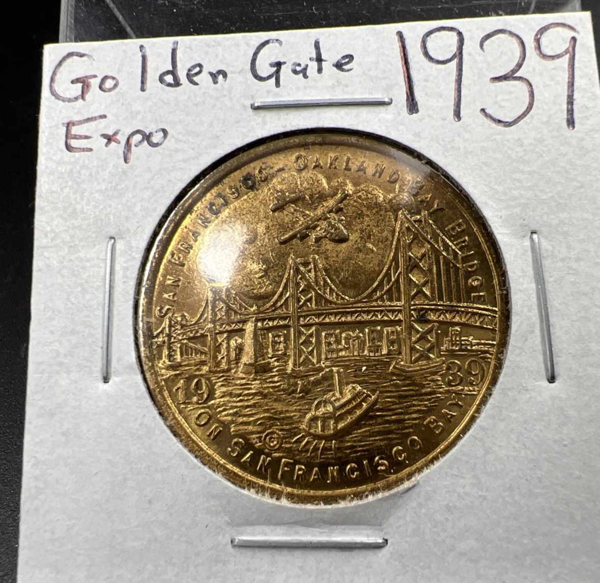 1939 Golden Gate International Exposition Medal AU About UNC