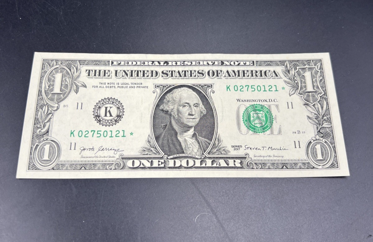 2017 * Star $1 FRN Federal Reserve Note CH AU #121