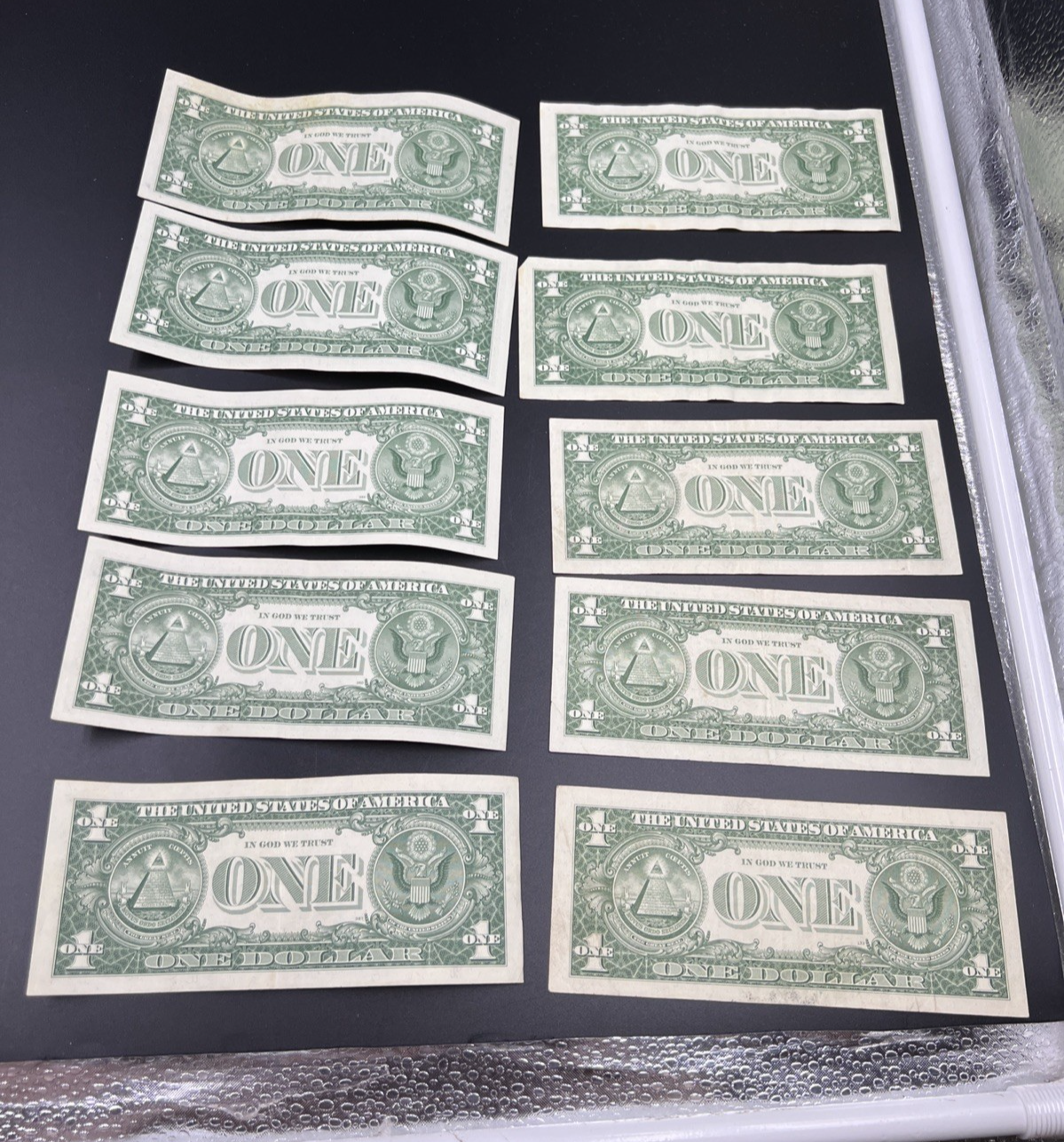 Lot of 10 1957 $1 Dollar Silver Certificate Blue Seal Notes Very Fine VF Circ #2