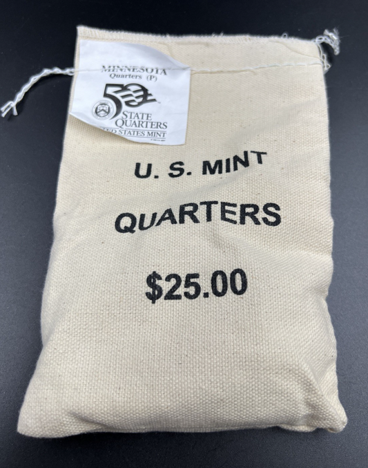 U.S. Mint Bag of 100 2005 P 25c Minnesota State Statehood Quarter Coins BU UNC
