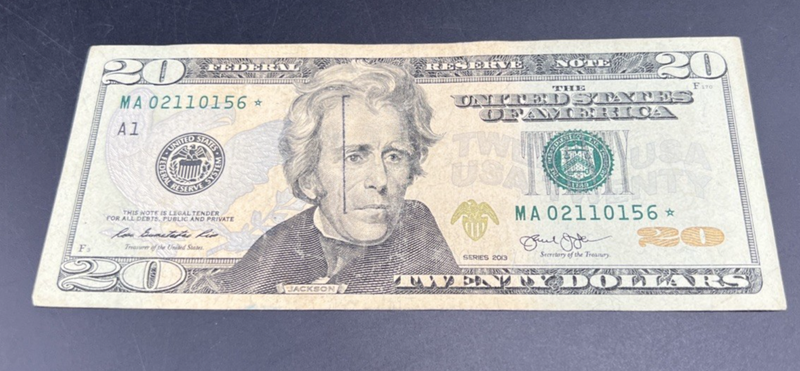 2013 Star * $20 FRN Federal Reserve Note VF Details #156