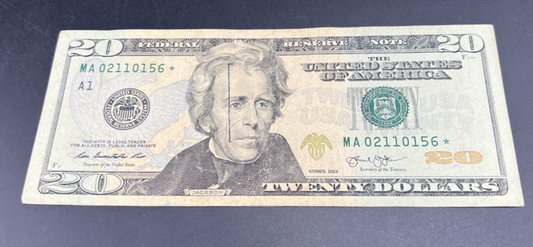 2013 Star * $20 FRN Federal Reserve Note VF Details #156