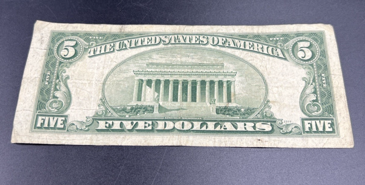 1950 B $5 FRN Federal Reserve Note VG Very Good Circ Five Dollar Bill #680