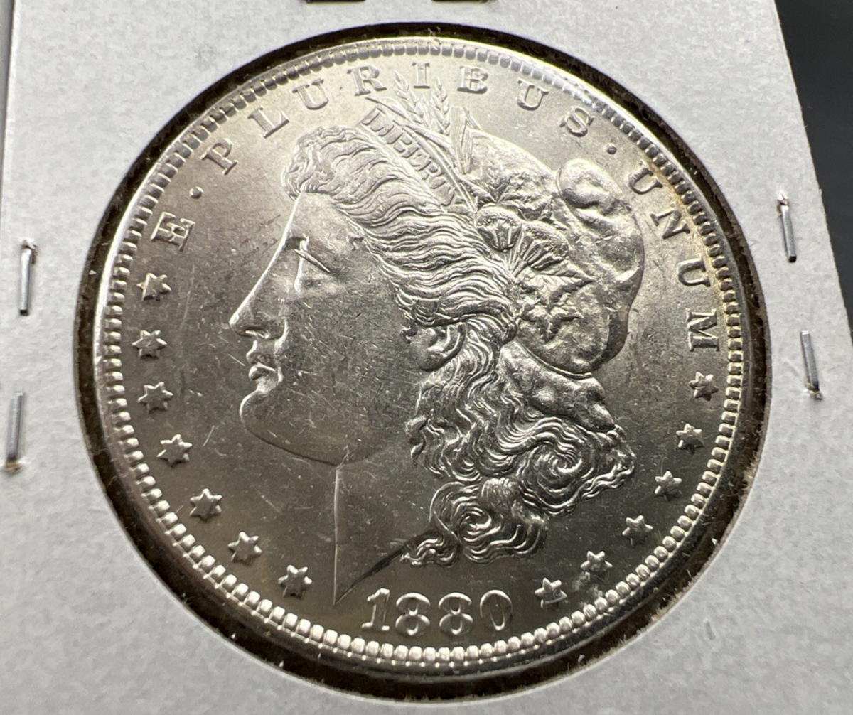 1880 O Micro o Morgan Silver Dollar Coin CH AU About UNC SK#A