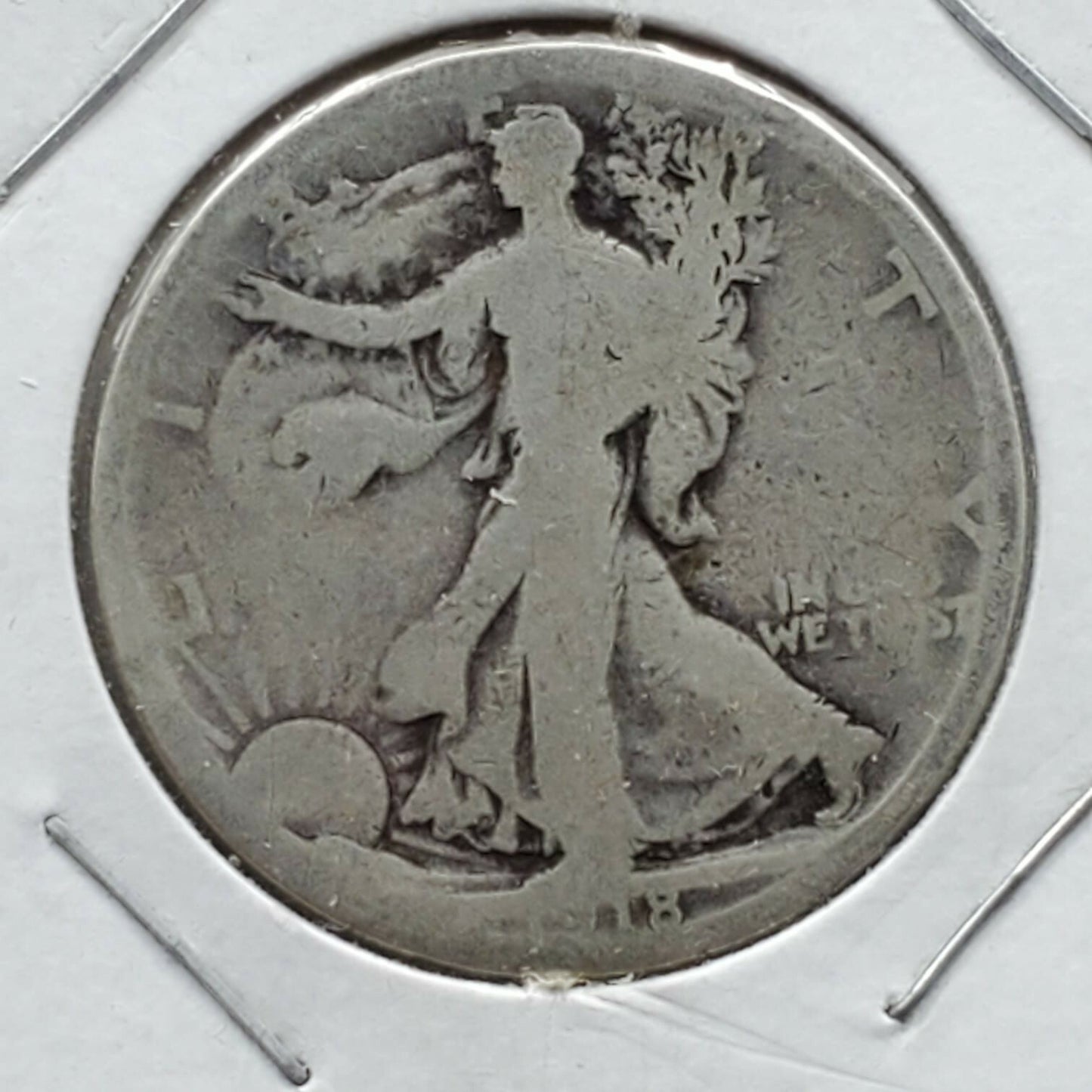 1918 S Walking Livery Silver Eagle Half Dollar Coin Choice AG ABOUT GOOD