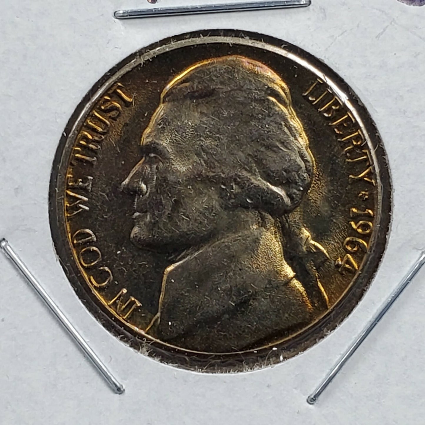 1964 P 5c Jefferson Nickel Coin Choice BU UNC PQ Amber Toning Toner