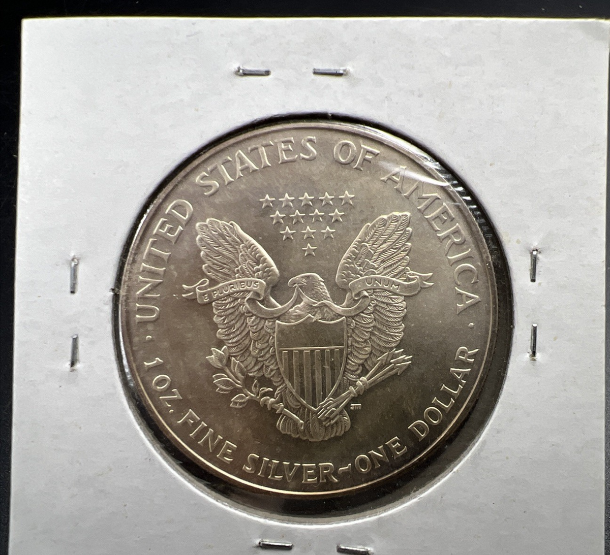 1995 1 Oz ASE American Silver Eagle Coin BU UNC Neat Toning Toner