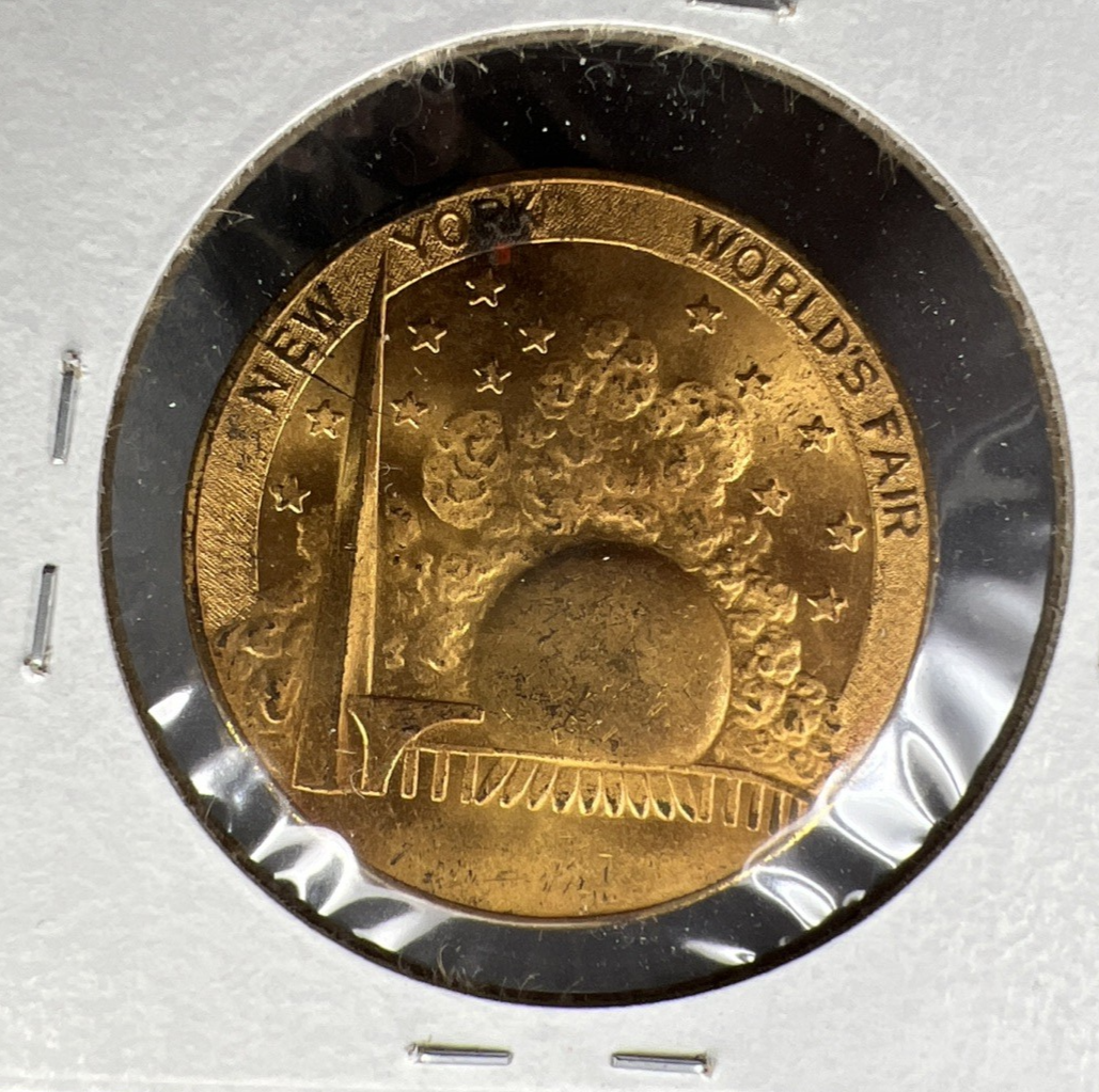1939 New York World's Fair Communications Building Medal UNC Some Toning