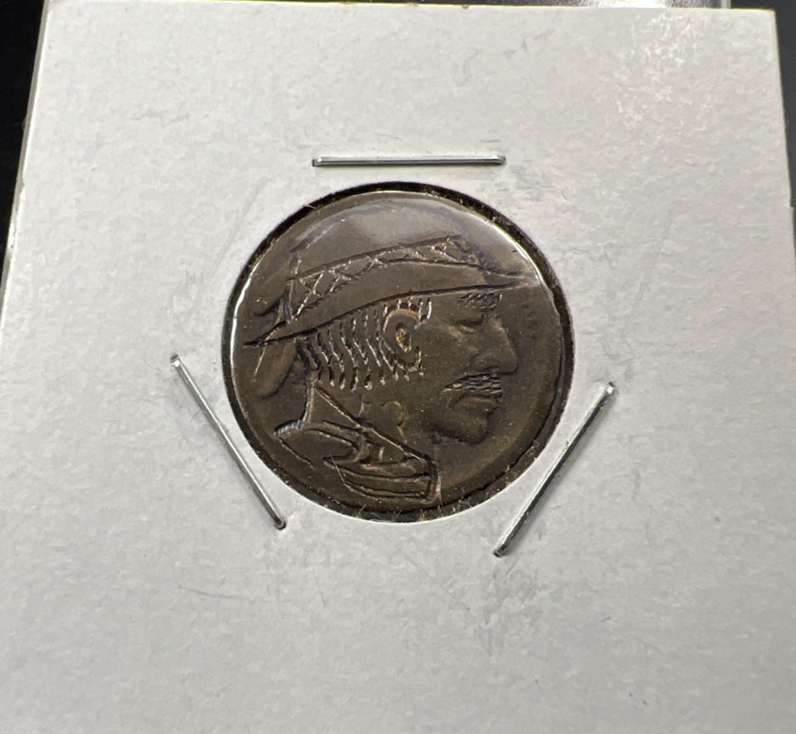 Hobo Buffalo Nickel Coin Modern Carving SKU#N
