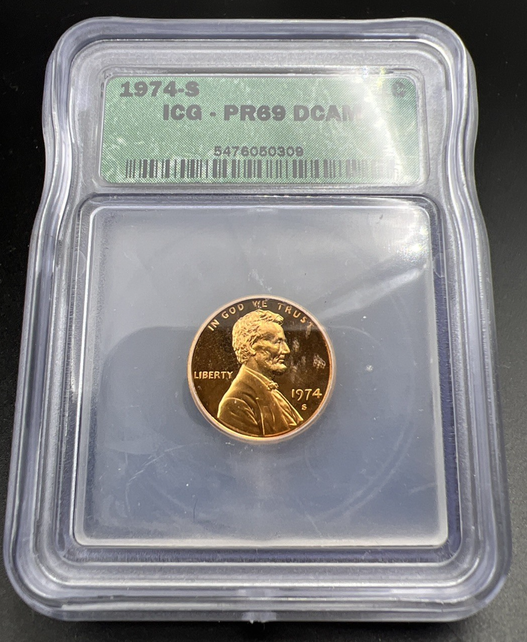 1974 S 1c Lincoln Memorial Cent Penny ICG PR69 DCAM #309