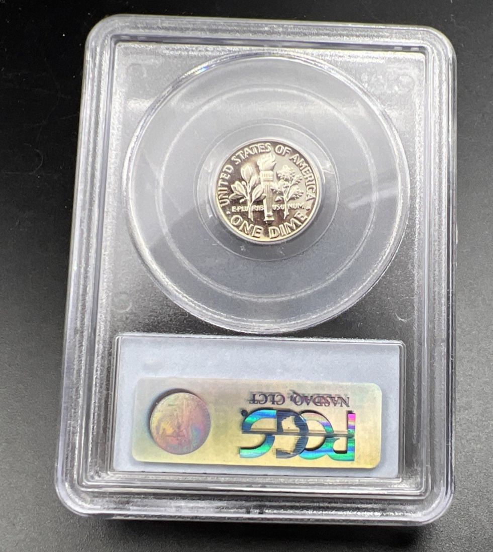 1990 S 10c Roosevelt Copper Nickel Dime Coin PCGS PR69 DCAM #921