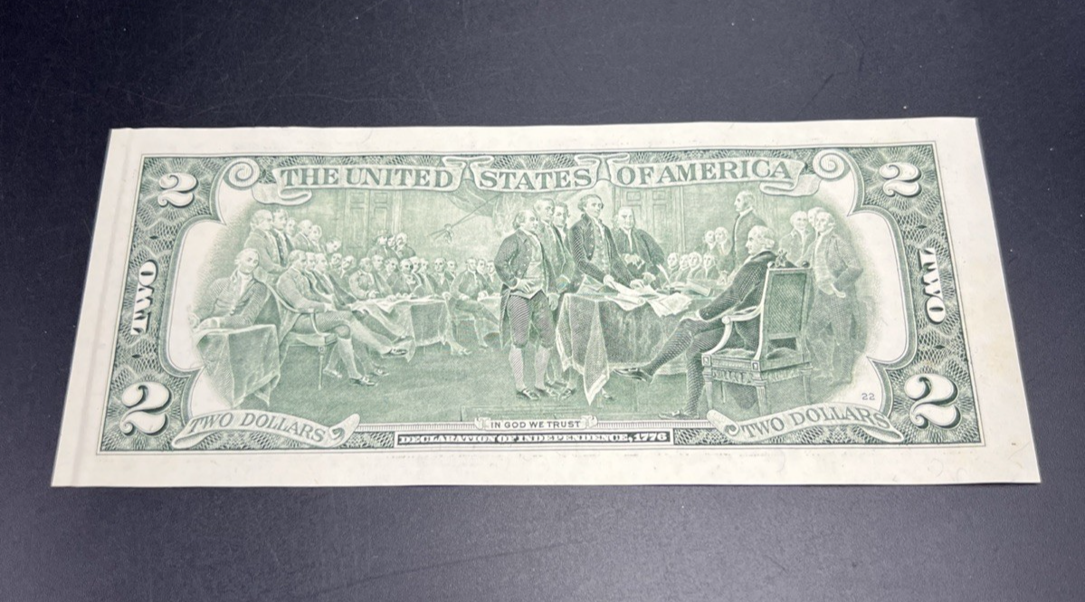 2003 A $2 FRN US State Colorized Two Dollar Bill Oregon Choice UNC