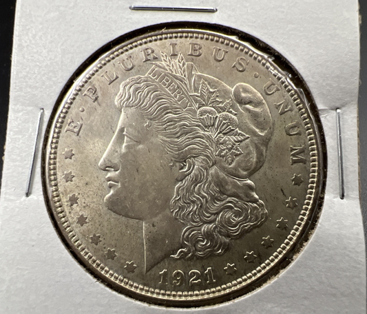 1921 $1 Morgan Silver Dollar Coin CH AU About UNC SK#a