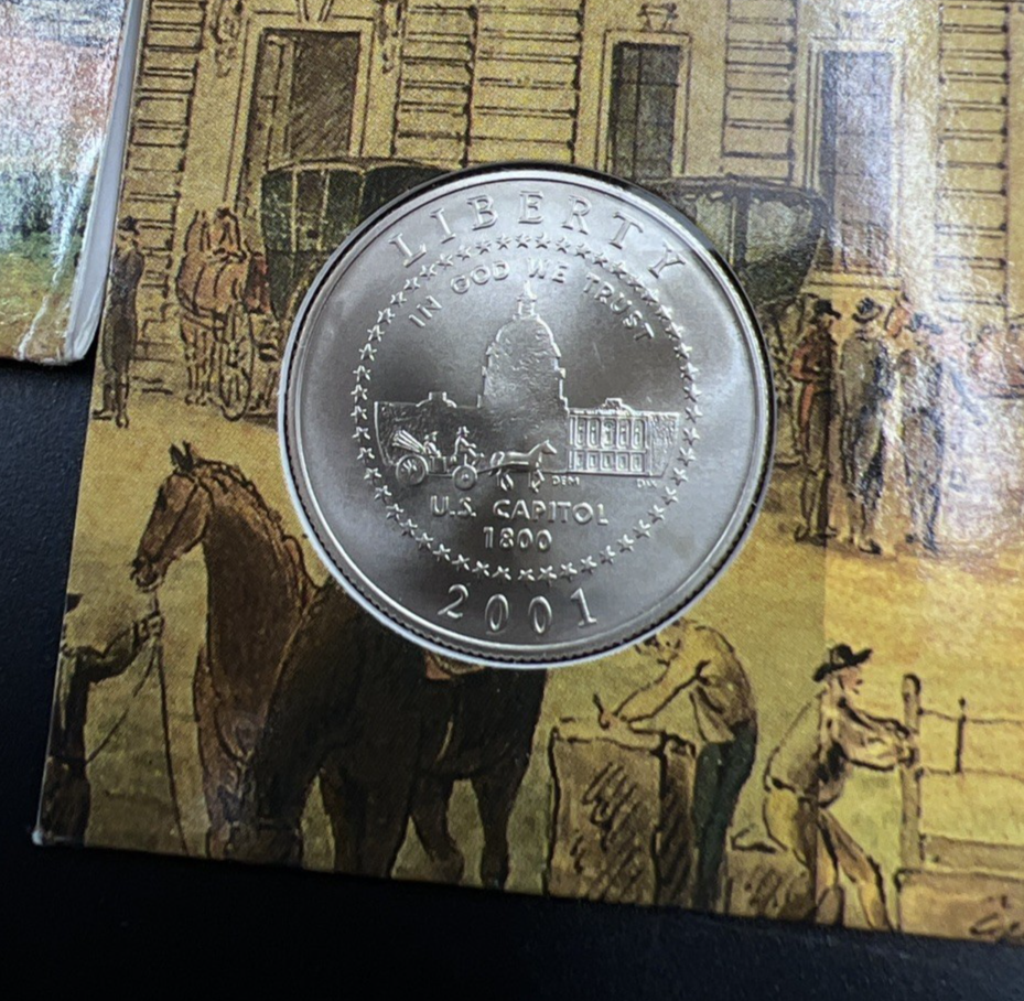 2001 Capitol Visitors Center Copper Nickel Half Dollar Coin in Gift Pack