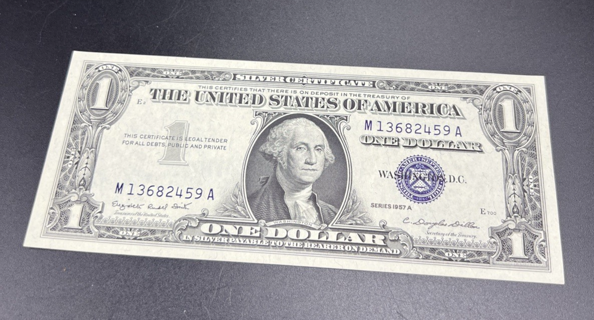 1957 A $1 One Dollar Blue Seal Silver Certificate UNC Uncirculated #459