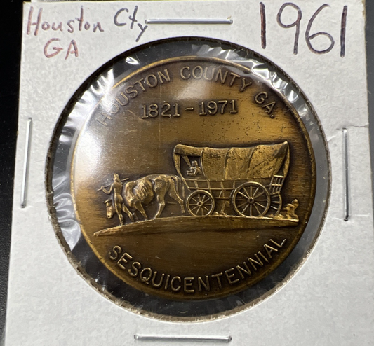 Houston County Georgia Sesquincentennial Metal 1971 (1821-1971)