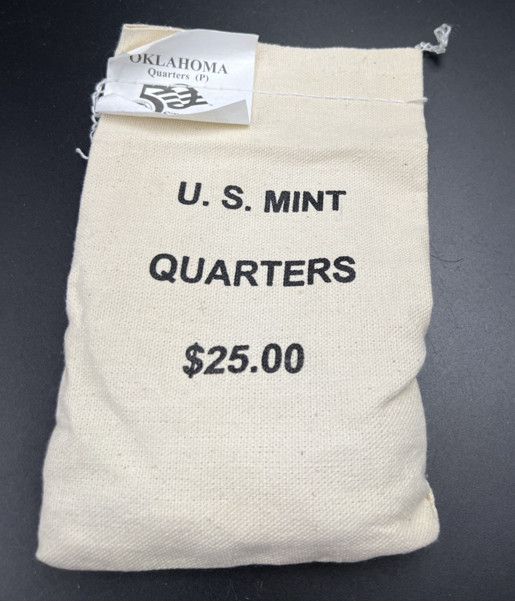 U.S. Mint Bag of 100 2008 P 25c Oklahoma State Statehood Quarters BU UNC