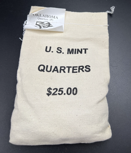 U.S. Mint Bag of 100 2008 P 25c Oklahoma State Statehood Quarters BU UNC
