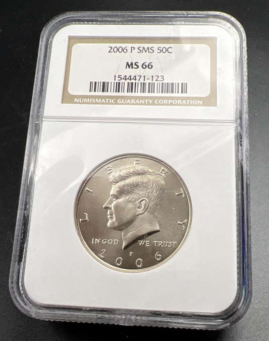 2006 P 50c Kennedy Copper Nickel Half Dollar Coin SMS MS66 NGC #123