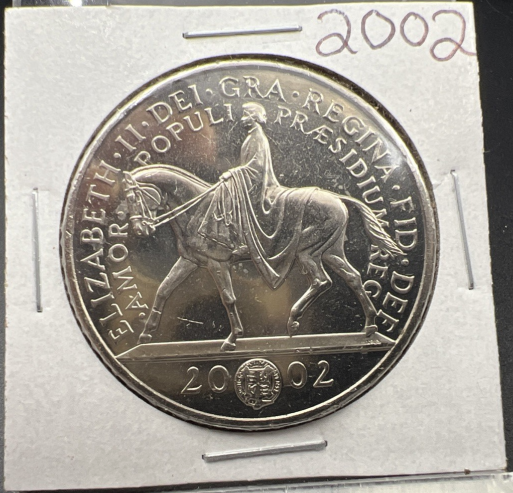 2002 Golden Jubilee Great Britain 5 Pounds Coin BU UNC sk#B