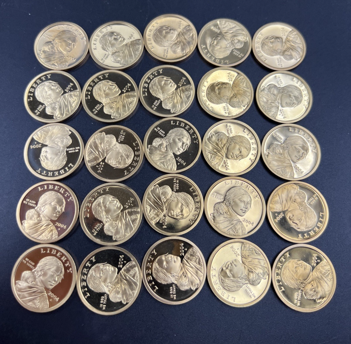 2004 S 25 Coin Proof Sacagawea Dollar Coin Roll