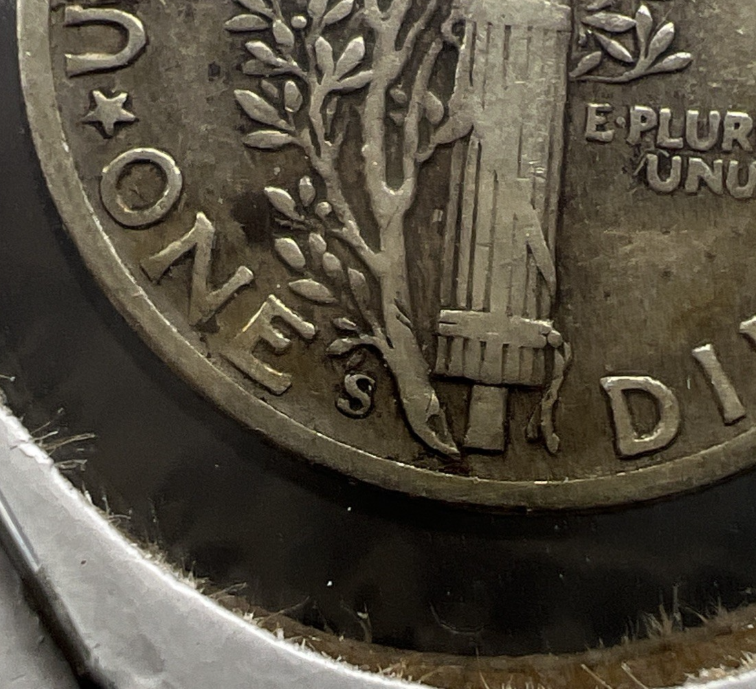 1942 S S/S 10c RPM Mercury Dime RPM West Variety Very Fine Circ Nice toning